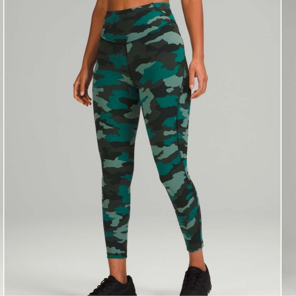 Lululemon 2021 Base Pace High-Rise Running Tight 25" Heritage 365 Camo Sz 6 - Picture 1 of 10